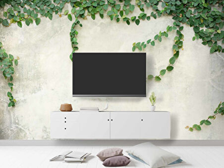 Duvar Dokulu Sarmaşık Dekorlu Duvar Kağıdı