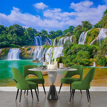 Deniz ve Şelale Temalı Duvar Kağıdı