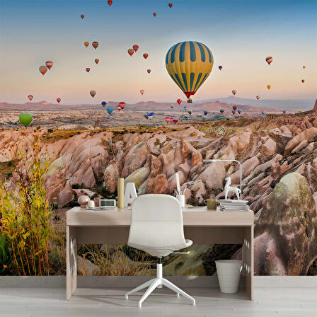 Kapodakya Sıcak Hava Balon Manzaralı Duvar Kağıdı