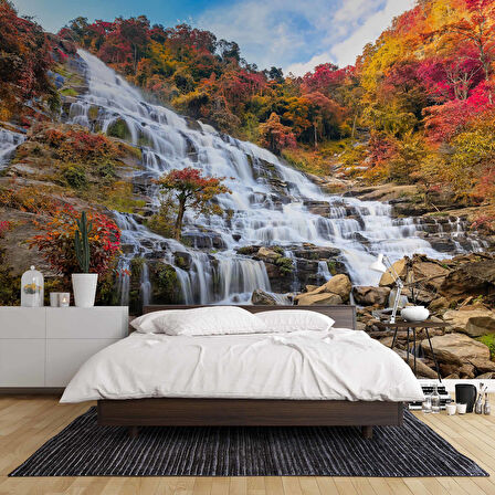 Şelale Doğa ve Dağ Temalı Duvar Kağıdı