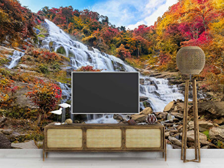 Şelale Doğa ve Dağ Temalı Duvar Kağıdı