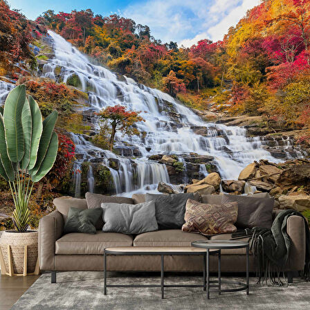 Şelale Doğa ve Dağ Temalı Duvar Kağıdı