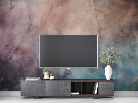 Eskitme Mavi Pembe Duvar Dokulu Duvar Kağıdı Baskı