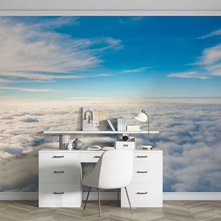 Gökyüzü ve Bulut Manzaralı Duvar Kağıdı Baskı