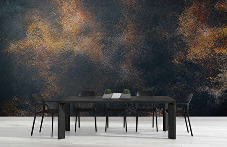 3 Boyutlu Siyah Altın Duvar Dokusu Duvar Kağıdı