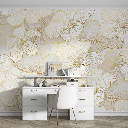 Altın Yaprak Temalı Duvar Kağıd