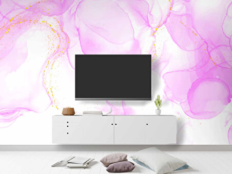 Pembe Mermer Desenli Duvar Kağıdı