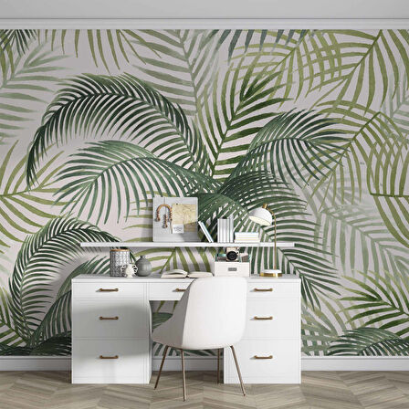 Botanik Bahçe Yaprak Temalı Duvar Kağıdı