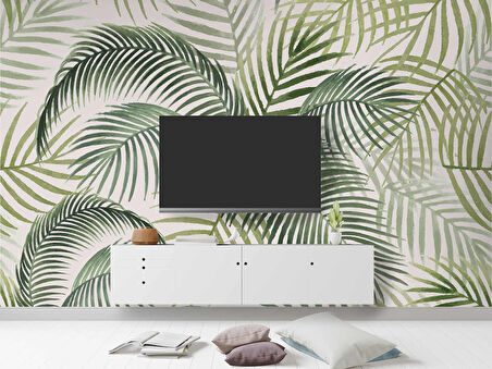 Botanik Bahçe Yaprak Temalı Duvar Kağıdı