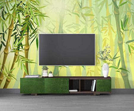 Bambu Ağaç Orman Temalı Duvar Kağıdı