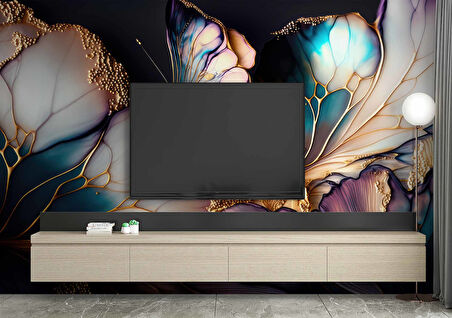 3 Boyutlu Kelebek Kanadı Desenli Duvar Kağıdı