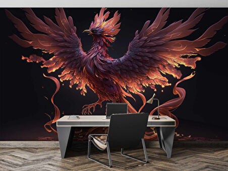 Anka Kuşu Desenli Duvar Kağıdı