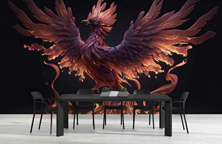 Anka Kuşu Desenli Duvar Kağıdı