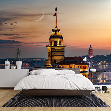 Günbatımı Kızkulesi Manzaralı Duvar Kağıdı