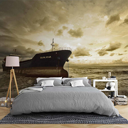 Deniz ve Gemi Manzaralı Duvar Kağıdı