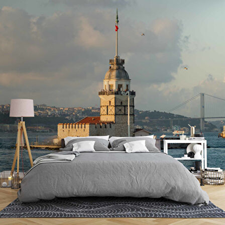 İstanbul Deniz ve Kız Kulesi Manzaları Duvar Kağıdı