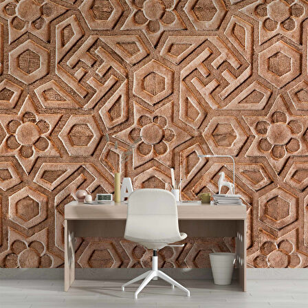 3 Boyutlu Kadife Desenli Duvar Kağıdı