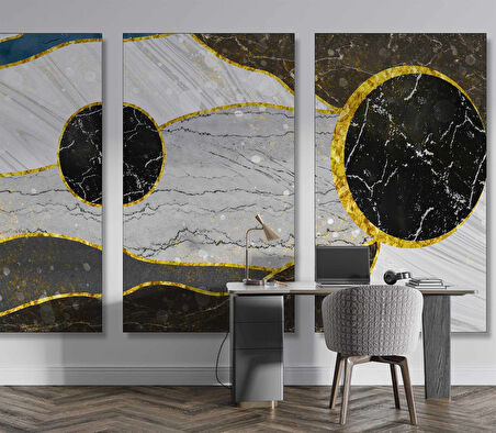 3 Boyutlu Kesik Mermer Desenli Duvar Kağıdı