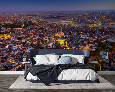 İstanbul Eminönü Kuş Bakışı Manzaralı Duvar Kağıdı