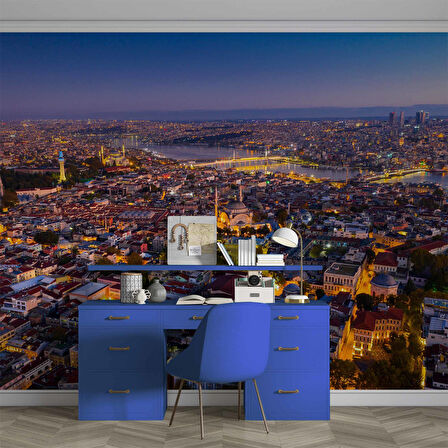 İstanbul Eminönü Kuş Bakışı Manzaralı Duvar Kağıdı