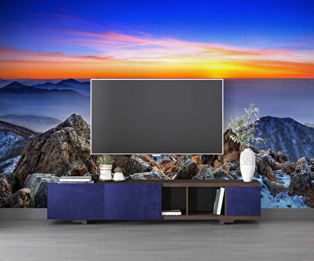 Dag ve Gökyüzü Manzaralı Duvar Kağıdı