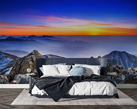 Dag ve Gökyüzü Manzaralı Duvar Kağıdı