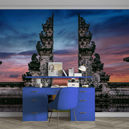 Gün Batımı Endonezya Bali Manzaralı Duvar Kağıdı