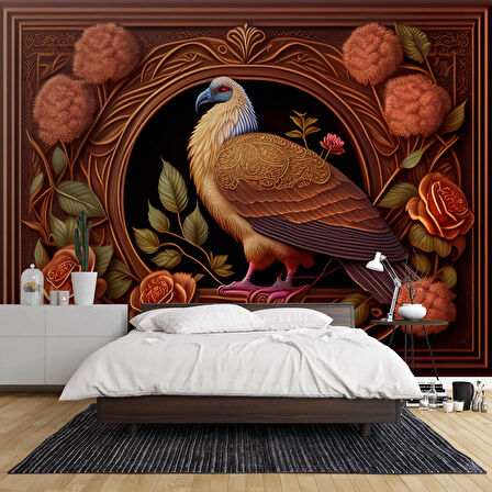 Tavuskuşu Tablo Görünümlü Duvar Kağıdı