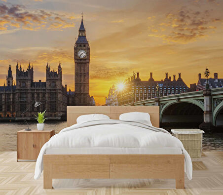 Londra Westminster Köprüsü Manzaralı Duvar Kağıdı