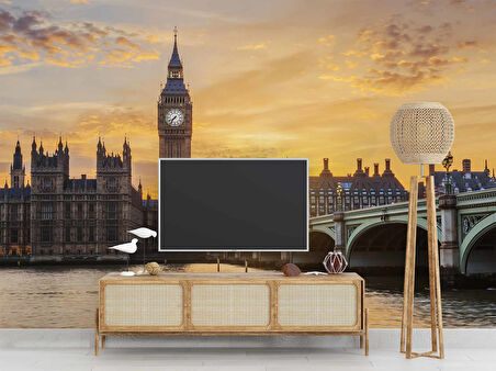 Londra Westminster Köprüsü Manzaralı Duvar Kağıdı