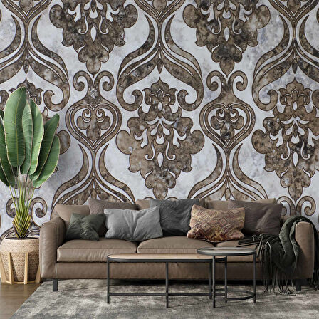 Motifli Mermer Desenli Duvar Kağıdı