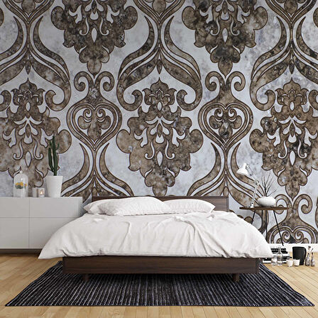 Motifli Mermer Desenli Duvar Kağıdı