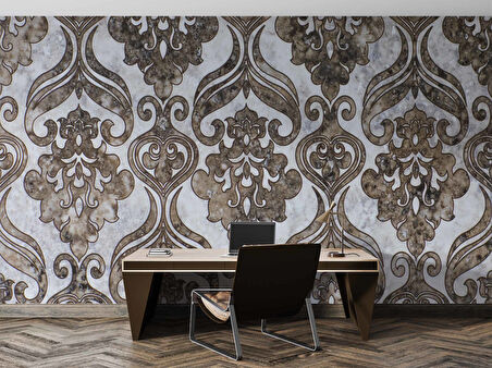 Motifli Mermer Desenli Duvar Kağıdı