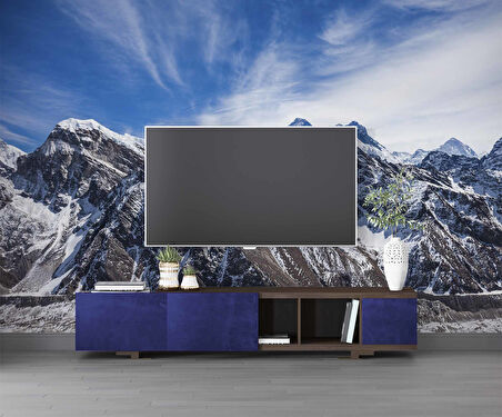 Karlı Dağ Manzaralı Duvar Kağıdı