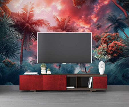 Tropikal Doğa Manzaralı Duvar Kağıdı