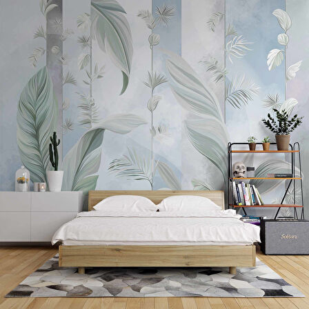 Soft Tüy Çizim Desenli Duvar Kağıdı