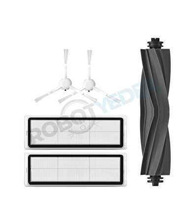 Dreame L10 S Ultra Uyumlu Yedek Mopsuz Kauçuk Fırça Hepa Filtre Seti-5 Parça