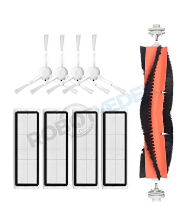 Dreame L10 S Ultra Uyumlu Yedek Mopsuz Fırça Hepa Filtre Seti-9 Parça