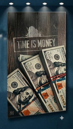 4mm Tamperli Uv Baskı Uhd Çözünürlü Gerçek Cam Tablo Ev Ofis Duvar Dekor Hediyelik Tablo Premium Marka Sağlam Canlı Deluxe Kalite Tablo Dolar Para Time İs Money 