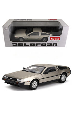 Sun Star DMC  1:18 –  Geleceğe Dönüş (Back to Future ) 1981 DeLorean DMC-12 LK   Synoverse Kitap Hediyeli
