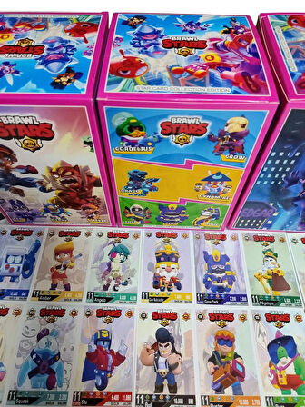 Brawl Stars Kartları – 25 Poşet | 75 Adet Yenilenmiş Karakter Kartı | Koleksiyonluk | Hediye Paketli