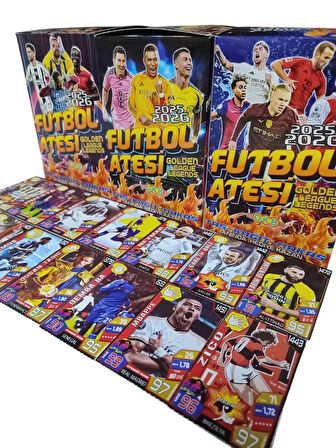 Futbol Ateşi Taş Kağıt Makas Golden (YENİ) 25 Poşet Toplam 50 Adet Kutusuz Futbolcu Oyun Kartı