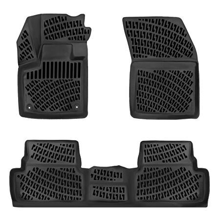 PEUGEOT 3008 ll 3D Siyah Havuzlu Paspas 2017 ve SONRASI