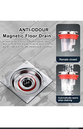 Banyo Gideri Koku Önleyici Metal Tapa Banyoda Kötü Kokulara Son Gider Kapağı Contalı 3.2 Cm dmr-7145