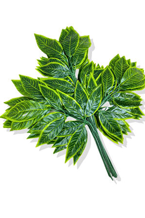 Yapay Çiçek Demet Açık Yeşil Detaylı Ceviz Dalı 12 Adet 70 Cm