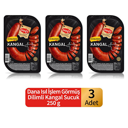 Dana Dilimli Sucuk Isıl İşlem Görmüş 250 g X 3 ADET