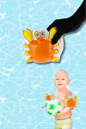 Deniz Turuncu Kolluk Yengeç Desenli Havuz Deniz Kolluk