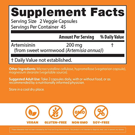 Doctors Best Artemisinin Artemisia Helps Promote General Health Tatlı pelin otu 90 Kapsül