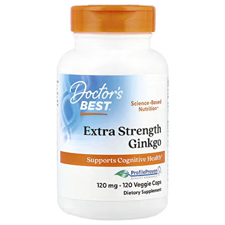 Doctor's Best Extra Potency Ginkgo 120 mg 120 Plant-Based Capsules
