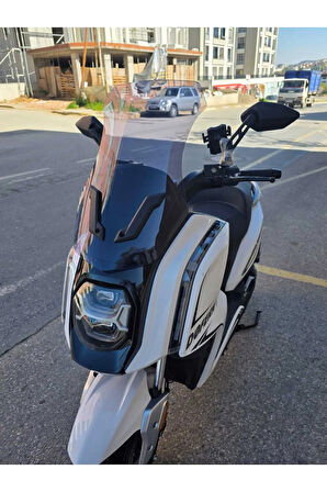 MOTOCAM Dofern JDF 250 T Siperlik Ön Cam 2024-2025 Model 60cm Füme Renkli 4mm UZUN CAM